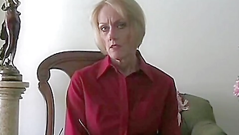 Sexy blondie with large boobs naked and enjoying herself