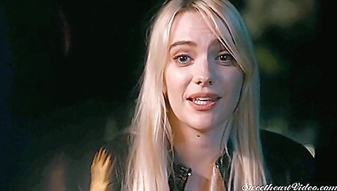 Two blonde girls with shaved pussies are doing cunnilingus