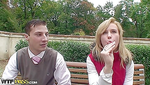 Amateur blonde 18+ takes a dick inside in her pussy