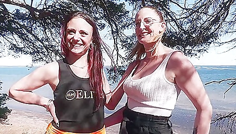 34 year old woman takes a hot and horny guy to a pond