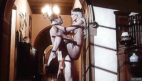 Blonde inn keeper babe fucked hard by a mysterious stranger