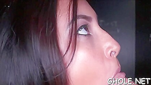 Big booty girl with a sexy ass is having a deepthroat sex