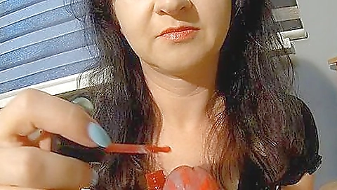 A hottie is sucking a big cock and she gets cum shot