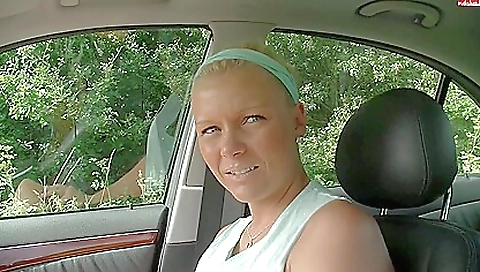 Gorgeous blonde milf makes a big job with a big boner