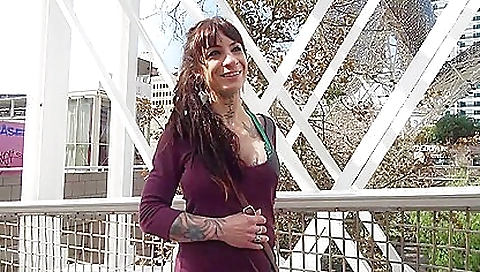 Huge tits and facial show off a hottie in the casting scene