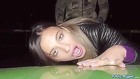 Tattooed blonde milf in fishing net gets nailed outdoors