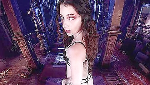 Brunette pornstar gets fucked in vr porn with doggy style