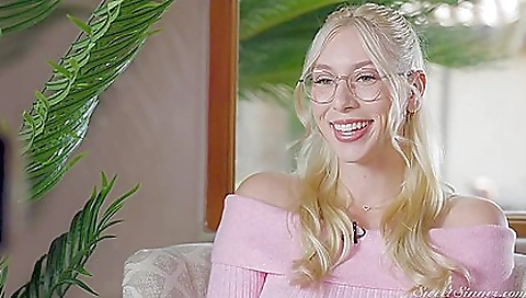 Hairy blonde stepsister and her lover deepthroat sex 01