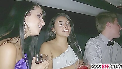 Bright brunette with a cute face and a sexy body gets fucked