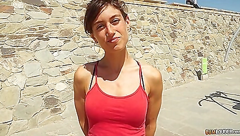 Brunette teen girl gets her pussy pounded hard by a dick