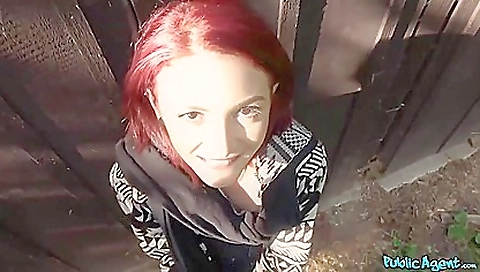 Redheaded redhead gets fucked in the outdoor setting