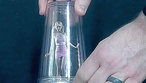 Blonde slut rides dildo during fetish dance in HD film