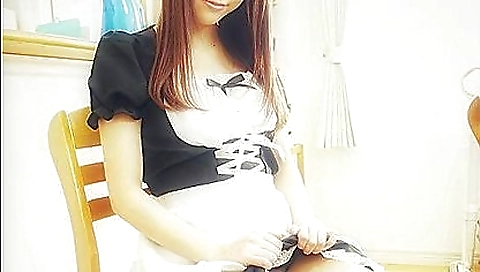 Japanese maid rubs pussy and masturbates in vr porn