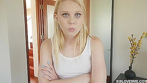 Hot blonde with a hot pussy is deep throated and her lips parted