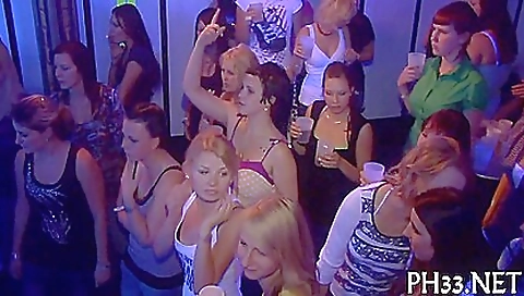 Ebony and blonde 18+ enjoying group sex in the party